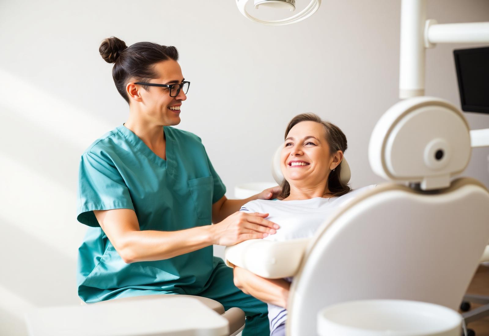 Patient discussing dental care with a dental professional serving Albany, Georgia